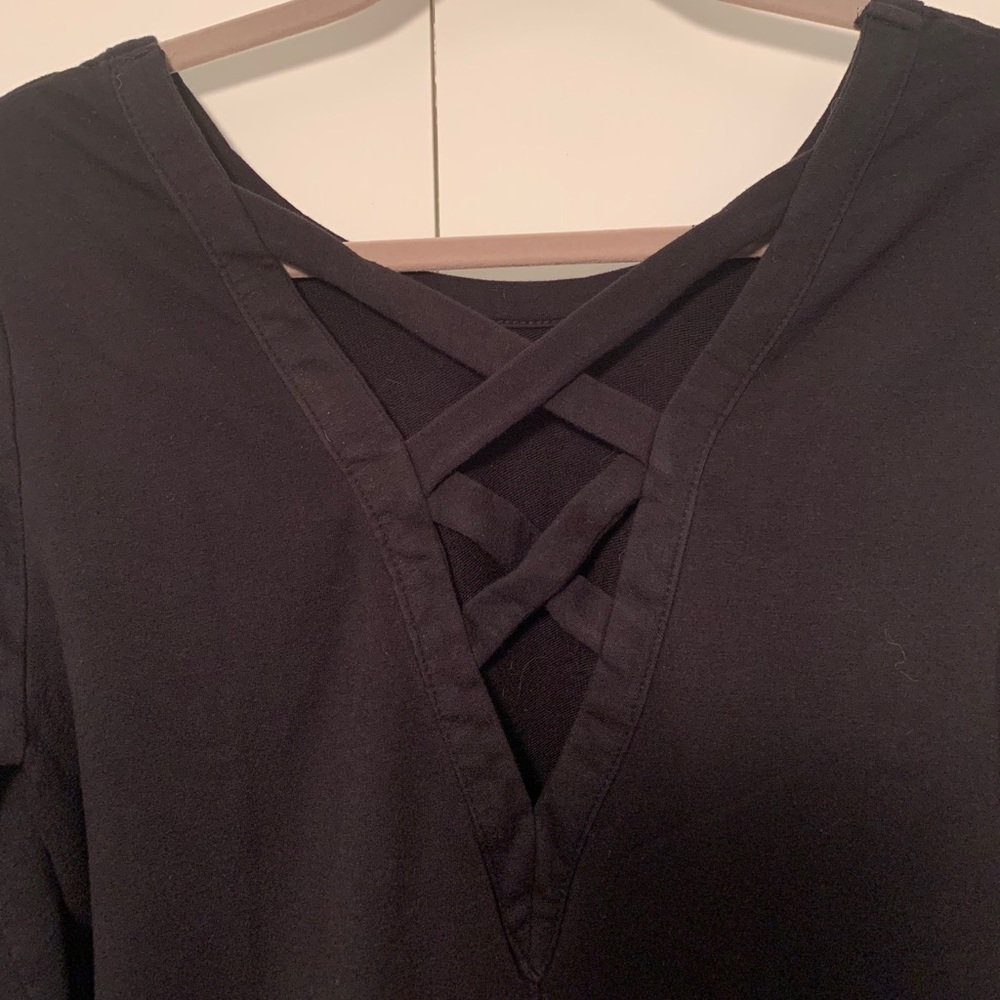 Old Navy M Lattice Back, Active Sweatshirt, Black - Picture 10 of 16